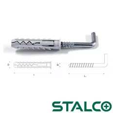 Stalco KHP-10 műanyag dübel falhoroggal 10x50
