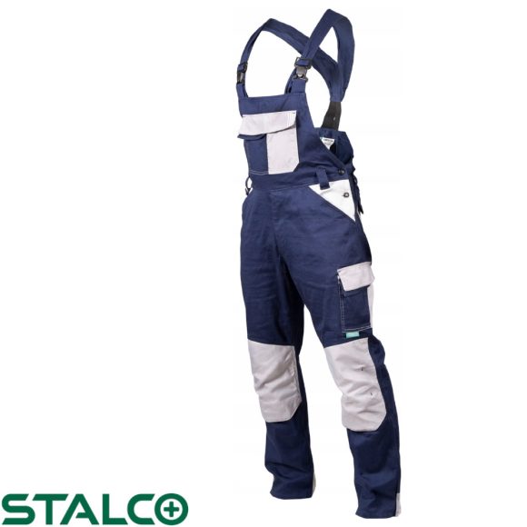 Stalco S-42119 Industry Line kantáros munkanadrág - L méret (97%pamut, 3% elasztán - 270g/m2)