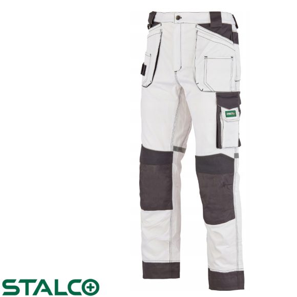 Stalco S-42145 Allround Line White derekas munkanadrág - XL méret (60% pamut, 40% poliészter - 280g/m2)