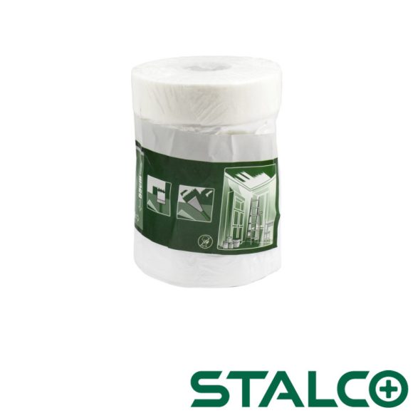 Stalco S-47683 takarófólia ragasztószalaggal, áttetsző - 140cm x 20m