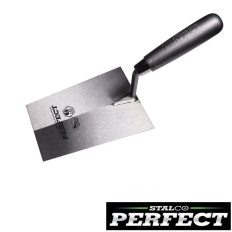   Stalco Perfect S-73024 trapéz simító 140 mm - inox (trapézkanál) (lakkozott bükkfa nyél)