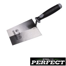   Stalco Perfect S-73034 trapéz simító 140 mm - inox (trapézkanál) (2K gumírozott nyél)