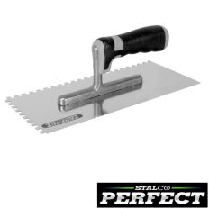   Stalco Perfect S-73210 glettvas 280x130 mm - fogazott 10x10 mm (inox, 2K gumírozott nyél)