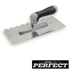   Stalco Perfect S-73212 glettvas 280x130 mm - speciális nagy fogazással (inox, 2K gumírozott nyél)