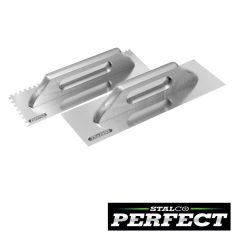   Stalco Perfect S-73308 glettvas 380x130 mm - fogazott 8x8 mm (inox, lakkozott bükkfa nyél)