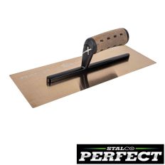   Stalco Perfect S-73535 amerikai glettelő simító 305 mm - sima (inox, természetes bőr nyél, kissé ferde oldalélekkel)