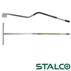   Stalco S-74009 prémium ERGO gereblye svédacélból - 16 fogú (acél nyél)
