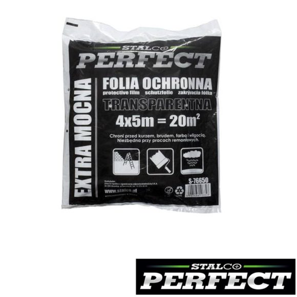 Stalco Perfect S-76650 Prémium takarófólia LDPE 500g extra erős, áttetsző - 4x5m (20m2)