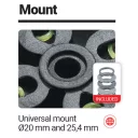 Tecomec Whips 4/8P fix szálas damilfej (ABS műanyag)