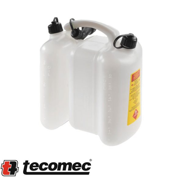 Tecomec 51709018 kombi üzemanyagkanna 6+3 liter (fehér, kiöntőcsővel)