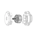 Tecomec K00401057 csavar damilfejhez - M14x1,5 LH F balos belső menetes