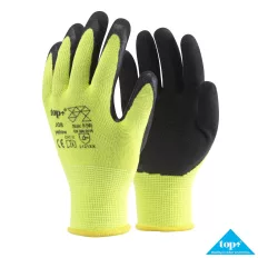   TOP JOB latex mártott védőkesztyű - érdesített (méret: 10)