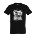 TOP kos mintás póló, fekete  - 5XL méret (100% pamut, 190 g/m2)