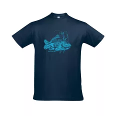   TOP ponty mintás póló, navy kék  - 3XL méret (100% pamut, 190 g/m2)