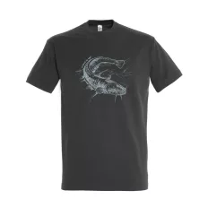   TOP harcsa mintás póló, sötétszürke  - XXL méret (100% pamut, 190 g/m2)