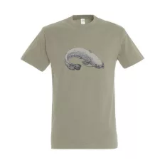   TOP harcsa mintás póló, khaki  - 3XL méret (100% pamut, 190 g/m2)