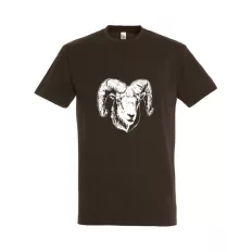   TOP muflon mintás póló, csokoládébarna  - 3XL méret (100% pamut, 190 g/m2)