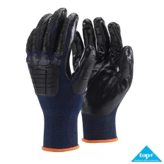   TOP SHIELD nitril mártott védőkesztyű TPE protektorral (méret: 10)