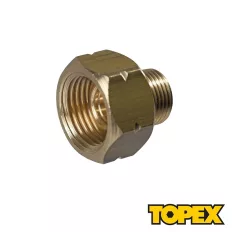   Topex 44E139 gázhollander szűkítő, W21.8 L belső menet >>> 3/8" L külső menet