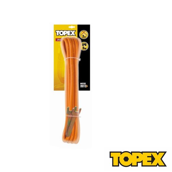 Topex 44E152 PB tömlő (szerelt), 2 m (2xG3/8")