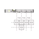 TOVARNA KOVINE LAGE2V043EL villanyszerelő vízmérték (2 libella) (alumínium), 430 mm
