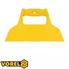   Vorel 05973 műanyag fogazott spatula  225 mm (V-fogazás 7 mm)