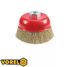   Vorel 06970 fazékkefe M14 - 75 mm (hullámos acélhuzalból)