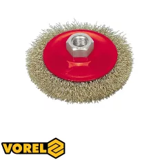 Vorel 06972 körkefe M14 - 100 mm (hullámos acélhuzalból)