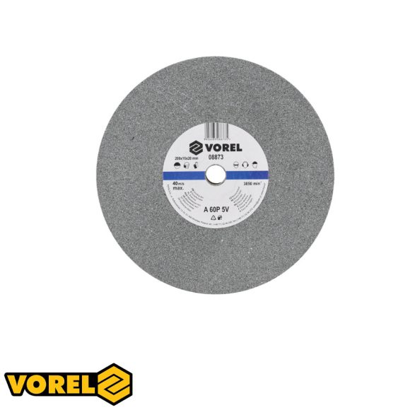 Vorel 08873 elektrokorund köszörűkorong 200x20x16 mm (A 60P 5V)