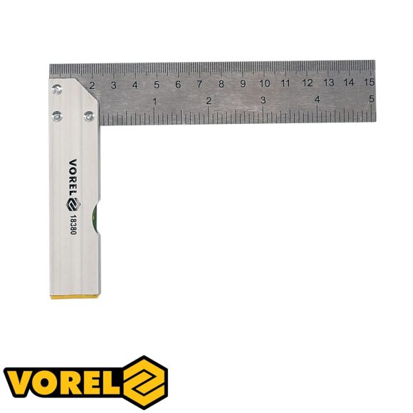 Vorel 18380 libellás derékszög 150 mm inox