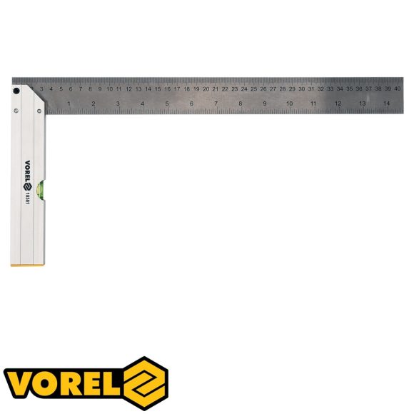 Vorel 18381 libellás derékszög 400 mm inox