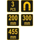 Vorel 57830 mágneses fali szerszámtartó készlet, 3 részes (200, 300 455 mm)