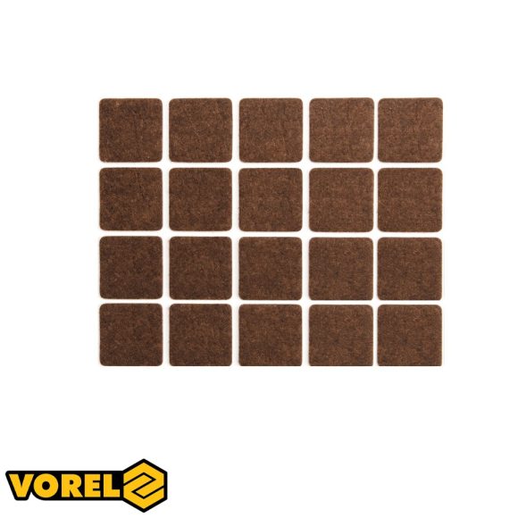 Vorel 74861 öntapadós filc bútoralátét - 20x20 mm (20 db/csomag, barna)