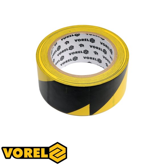 Vorel 75231 jelzőszalag öntapadó fekete-sárga 48 mm x 33 m PVC