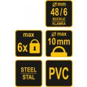 Vorel 77705 lakatolható csatos zár - 48 mm acél