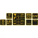 Vorel 81142 pneumatikus szerszám és tartozék készlet, 33 részes