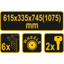 Vorel 81830 szerszámkocsi 2 részes, 6 fiók