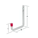 Vormann 001450002Z falitartó (U-alakú), 125x86x53 mm, Ø 13 mm (horganyzott)