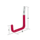 Vormann 001451006BL falitartó (U-alakú), 214x155x90 mm, Ø 21 mm (horganyzott)