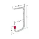 Vormann 001453002Z fali / mennyezeti kampó, 150x88x50 mm (horganyzott)