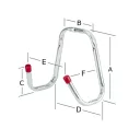 Vormann 001464001Z fali tömlőtartó kampó, 240x270x105 mm (horganyzott)