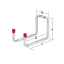 Vormann 001471002Z dupla fali tartó, 120x90x78 mm (horganyzott)