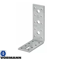   Vormann 070917000 derékszögű szöglemez, 120x90x40 mm (4,0 mm vtg, horganyzott)
