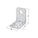 Vormann 070929000 derékszögű szöglemez, 92x92x40 mm (2,5 mm vtg, horganyzott)