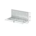 Vormann 071087000 derékszögű szöglemez, 40x40x100 mm (2,5 mm vtg, horganyzott)