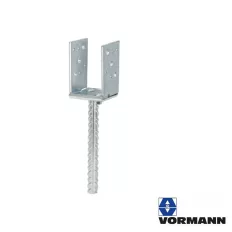   Vormann 071325000CE oszloptalp (állítható) (lebetonozható), 315x115x60-140 mm (horganyzott)