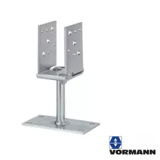   Vormann 071326000CE oszloptalp (állítható) (talpas),  215x115x60-140 mm (horganyzott)