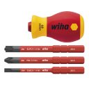 Wiha 41230 slimVario szigetelt bittartó marokcsavarhúzó szett - SL, PH, PZ/SL (VDE 1000V, 4 részes)