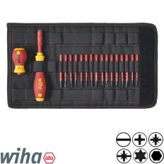   Wiha 41231 SlimVario szigetelt bittartó csavarhúzó szett - SL, PH, PZ, TX, HEX, PZ/SL (VDE 1000V, 19 részes)