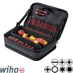   Wiha 43465 SlimVario szigetelt bittartó csavarhúzó szett - SL, PH, PZ, TX, HEX, PZ/SL (VDE 1000V, 32 részes)